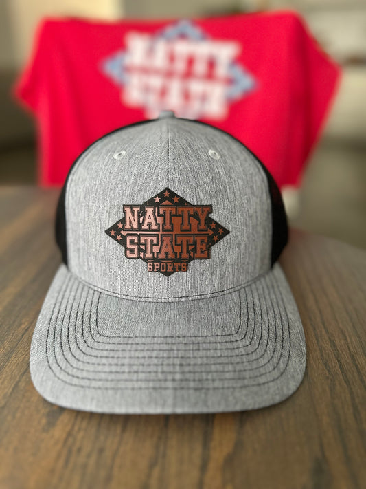 Natty State Sports Leather Patch Hat
